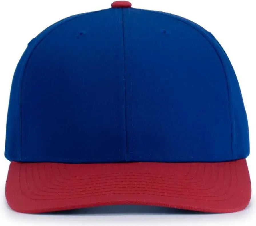Pacific Headwear P322 Poly/cotton Snapback Cap - Royal Red