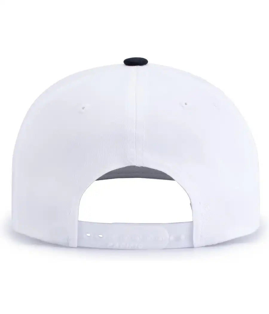 Pacific Headwear P322 Poly/cotton Snapback Cap White Navy