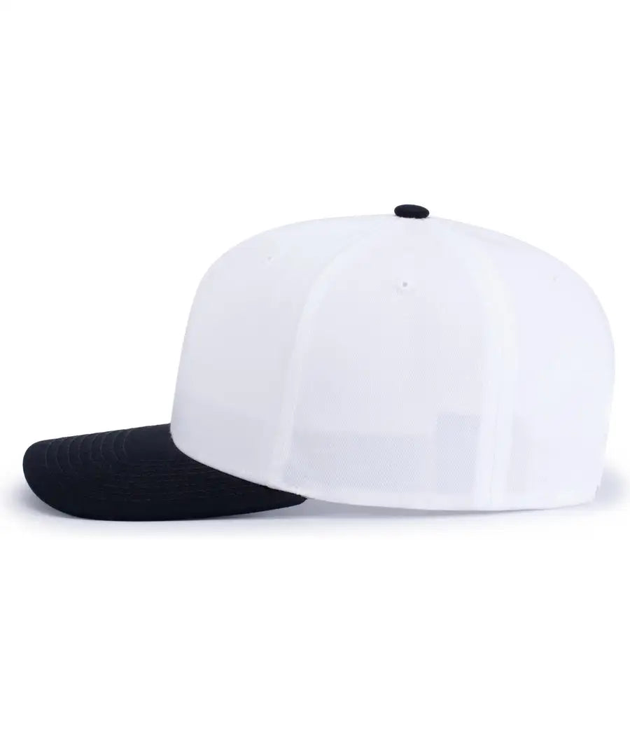 Pacific Headwear P322 Poly/cotton Snapback Cap - White Navy