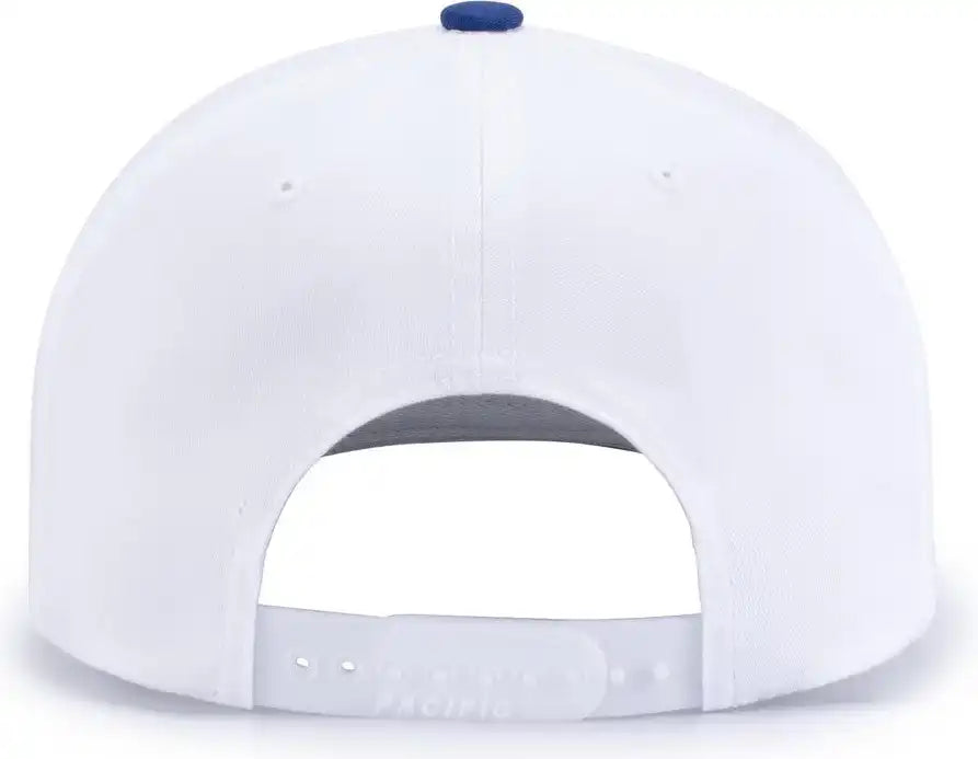 Pacific Headwear P322 Poly/cotton Snapback Cap White Royal