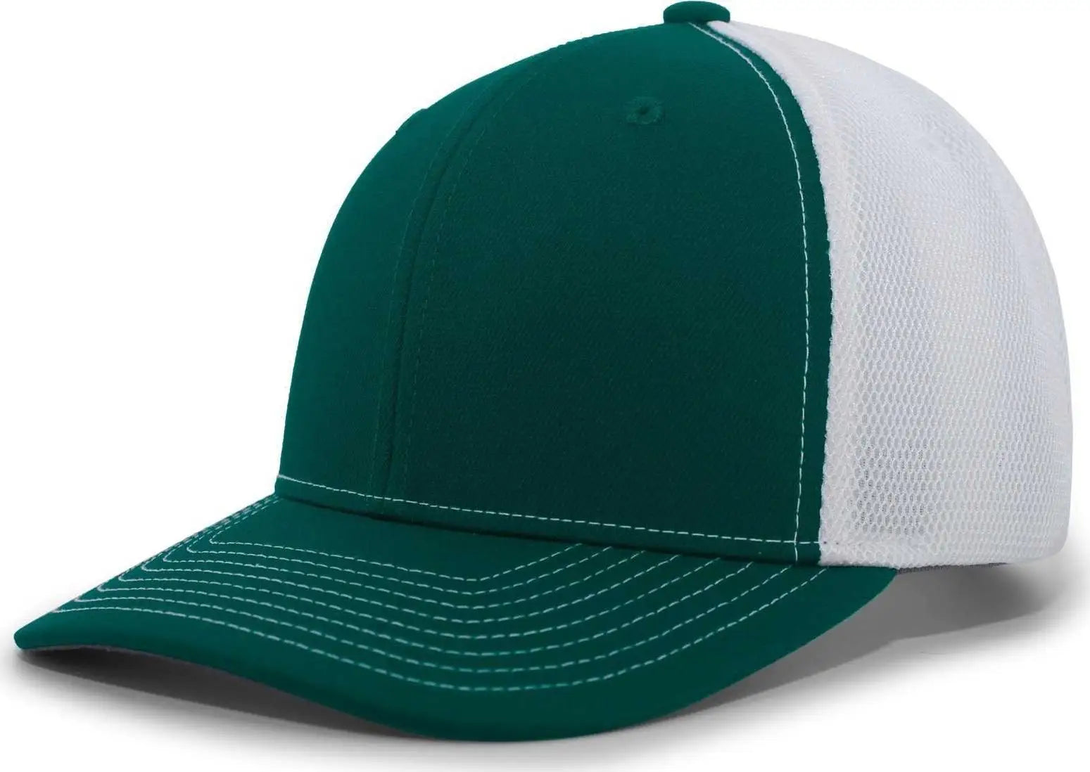 Pacific Headwear P365 Air Mesh Sideline Cap - Dark Green White