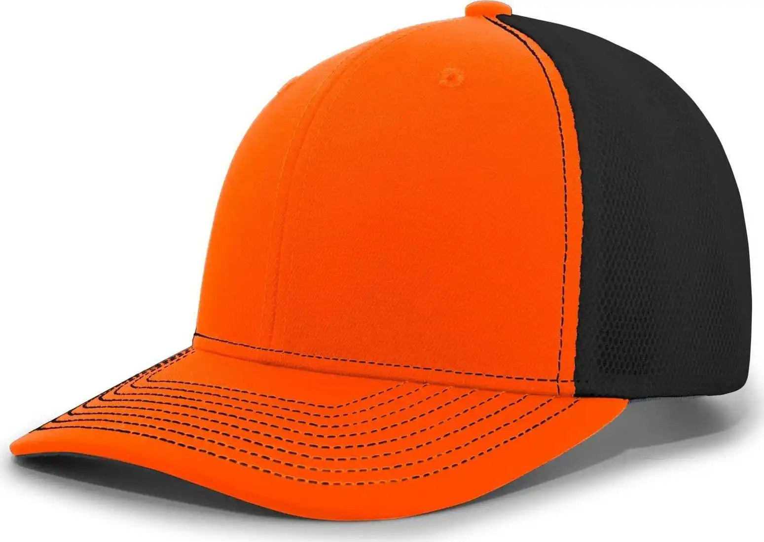 Pacific Headwear P365 Air Mesh Sideline Cap - Orange Black - 7’’ - 7 7/8’’
