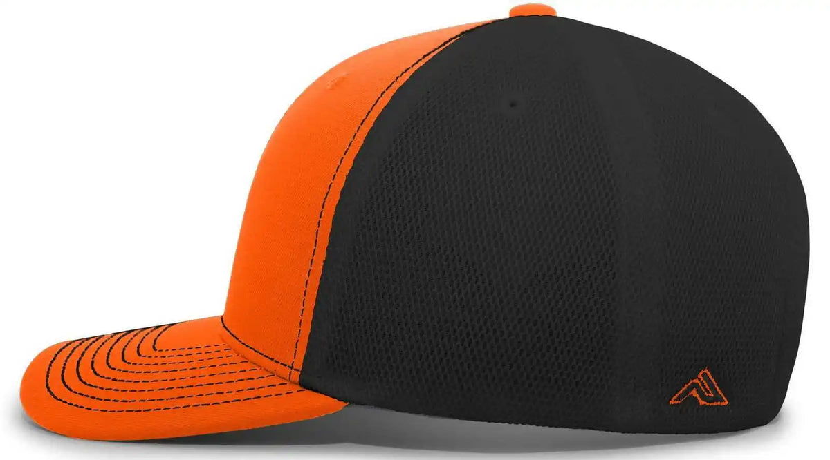 Pacific Headwear P365 Air Mesh Sideline Cap - Orange Black - 7’’ - 7 7/8’’
