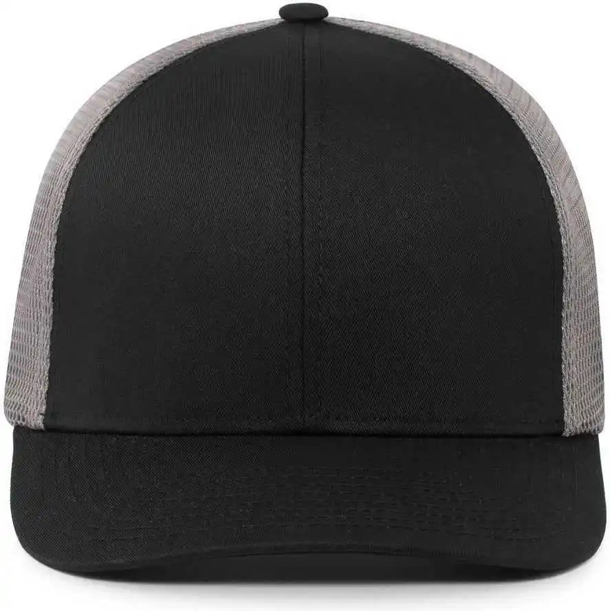 Pacific Headwear P401 Fusion Trucker Cap - Black Graphite - Dark Gray / 6 1/2’’ 7’’