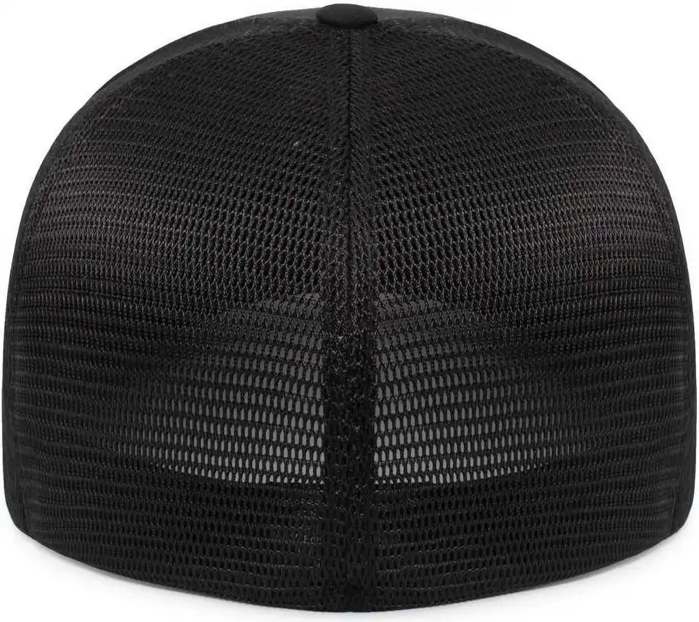 Pacific Headwear P401 Fusion Trucker Cap - Black
