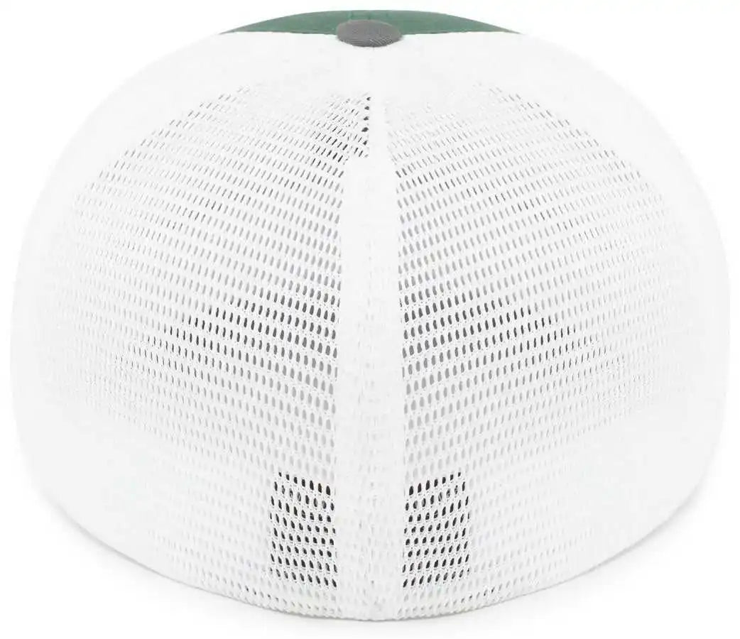 Pacific Headwear P401 Fusion Trucker Cap Dark Green White