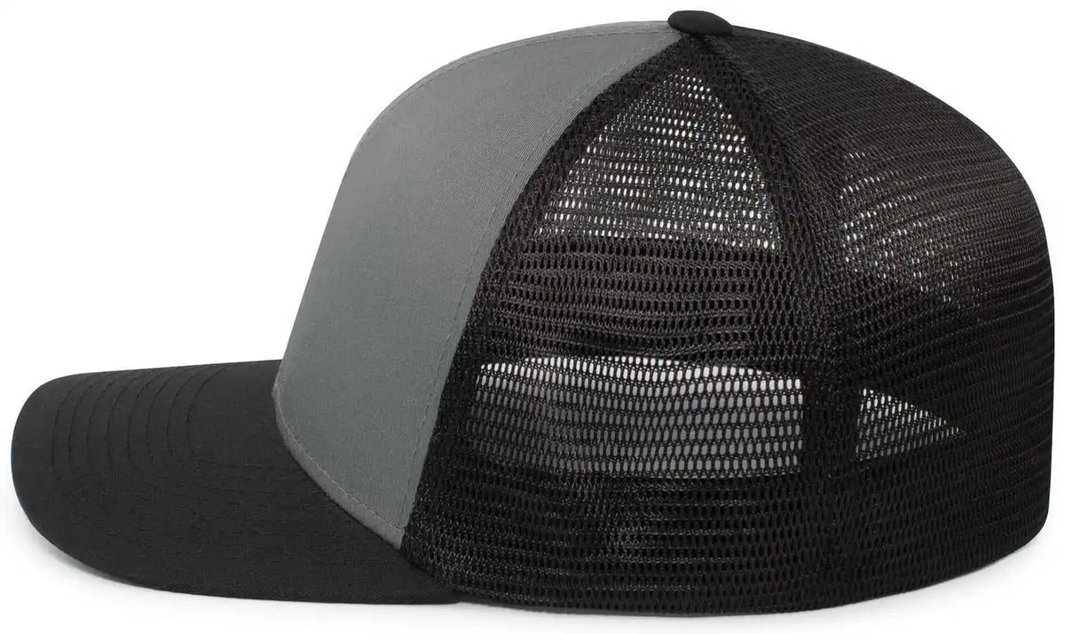 Pacific Headwear P401 Fusion Trucker Cap - Graphite Black
