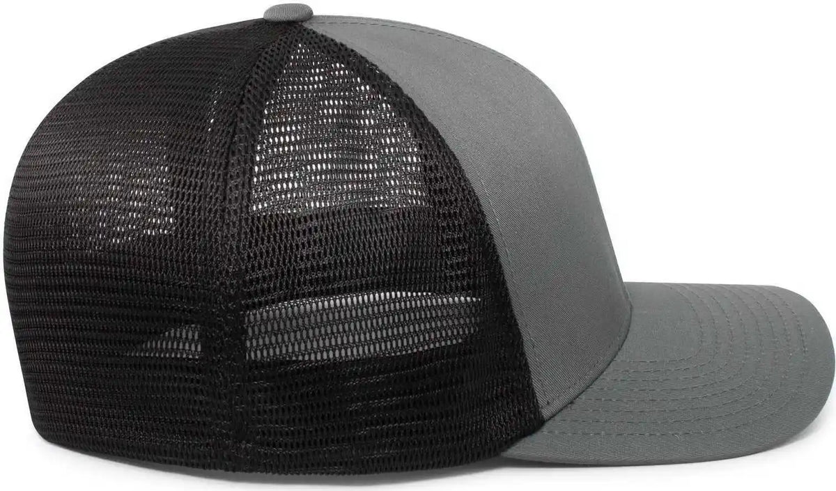 Pacific Headwear P401 Fusion Trucker Cap - Graphite Black