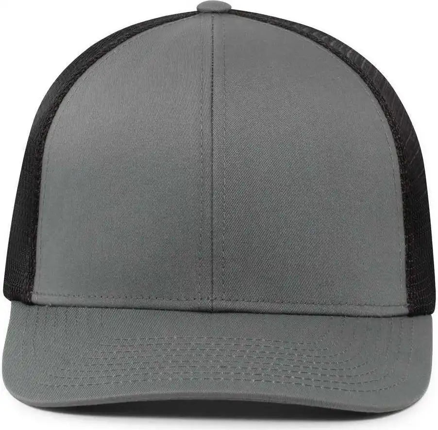 Pacific Headwear P401 Fusion Trucker Cap - Graphite Black