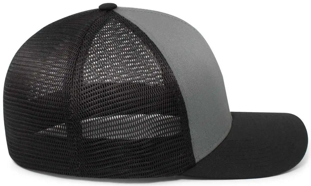 Pacific Headwear P401 Fusion Trucker Cap - Graphite Black