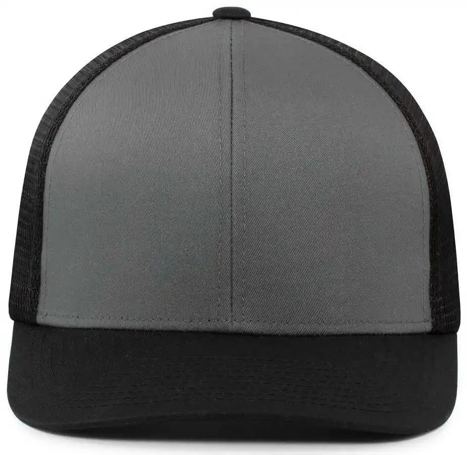 Pacific Headwear P401 Fusion Trucker Cap - Graphite Black