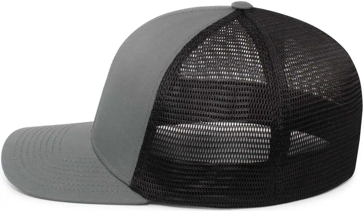 Pacific Headwear P401 Fusion Trucker Cap - Graphite Black