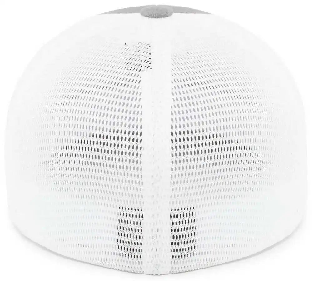 Pacific Headwear P401 Fusion Trucker Cap Heather Grey White