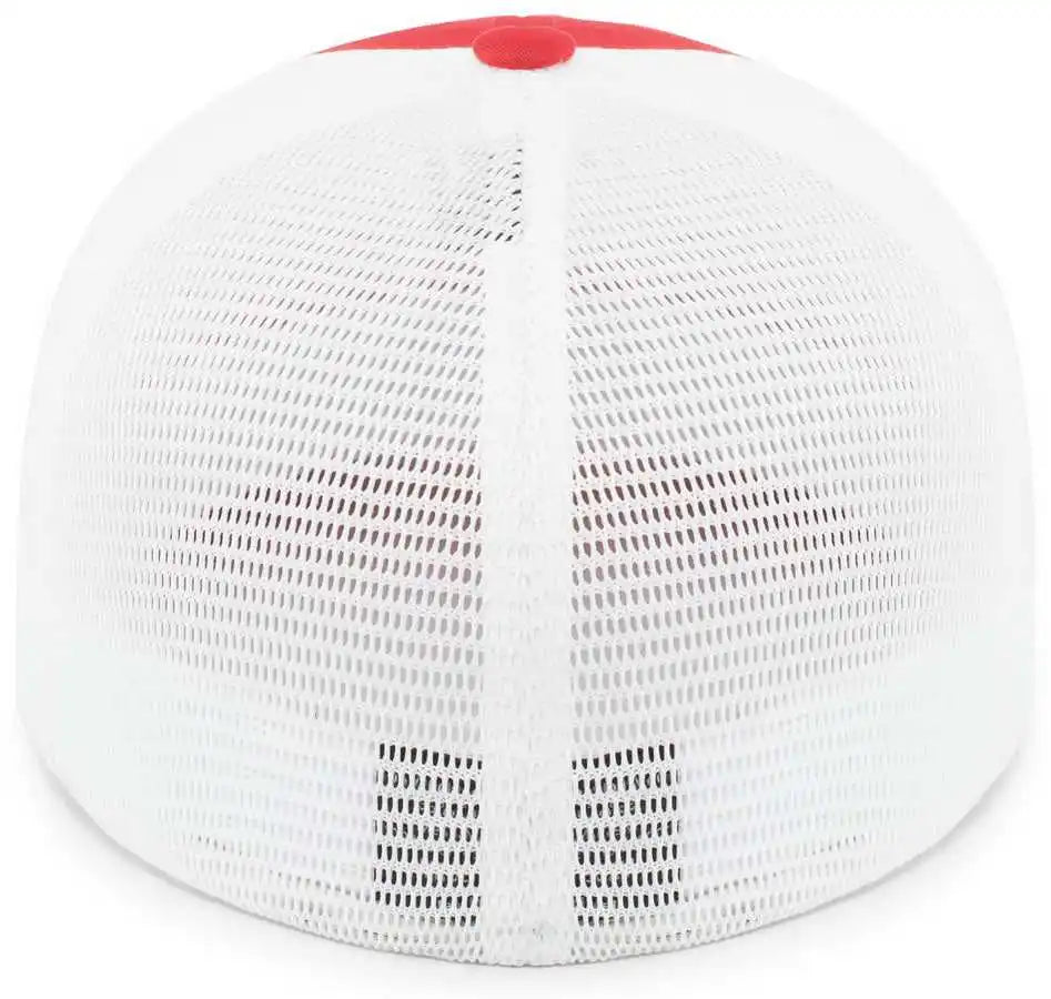Pacific Headwear P401 Fusion Trucker Cap - Red White