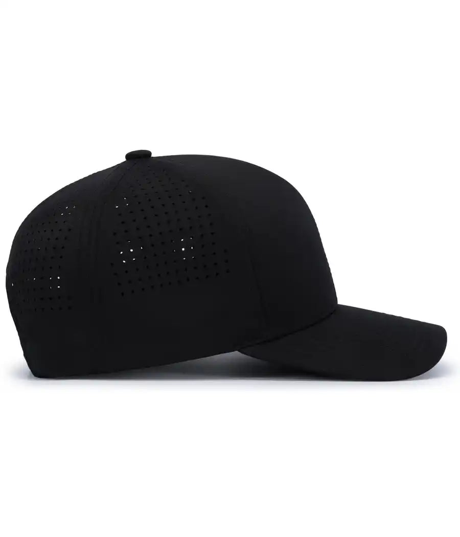 Pacific Headwear P413 Lightweight Perforated Snapback Black / 7’’ 7 7/8’’