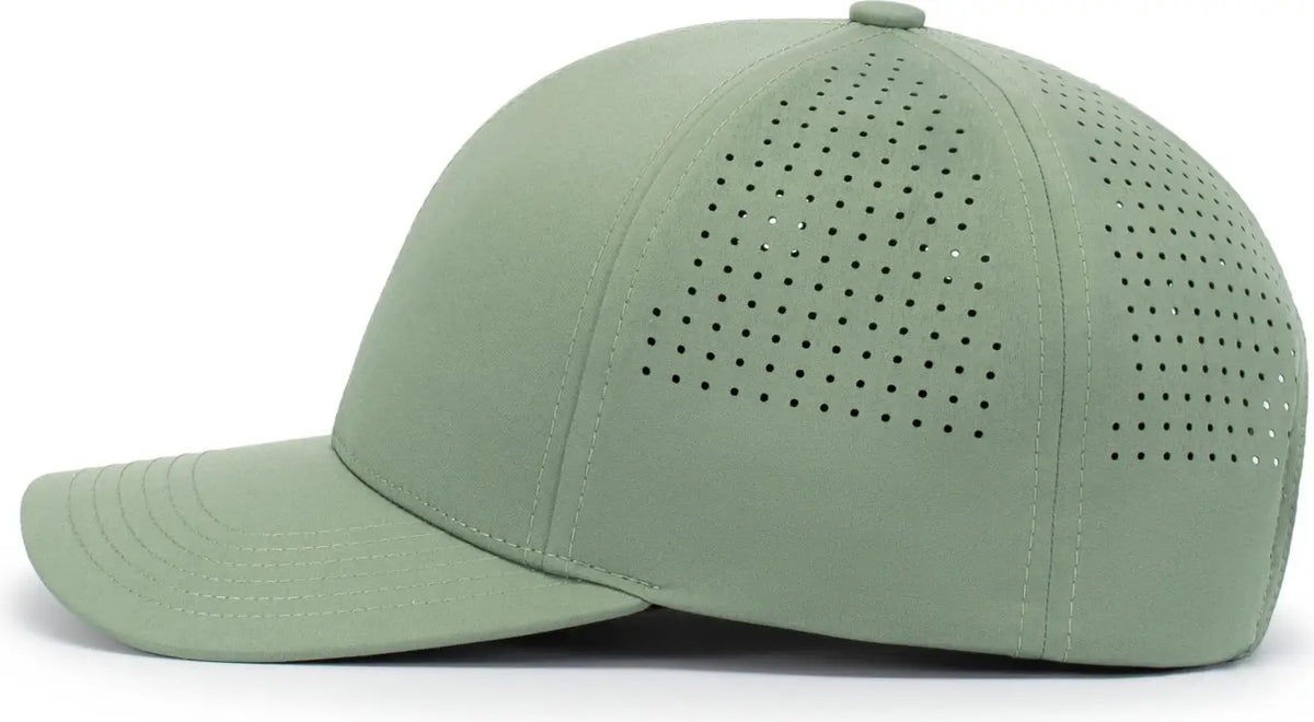 Pacific Headwear P413 Lightweight Perforated Snapback Cap - Sage - one Size Fits Most
