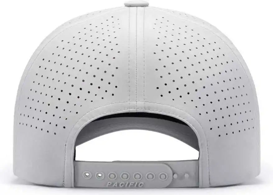 Pacific Headwear P413 Lightweight Perforated Snapback - Silver - 7’’ - 7 7/8’’