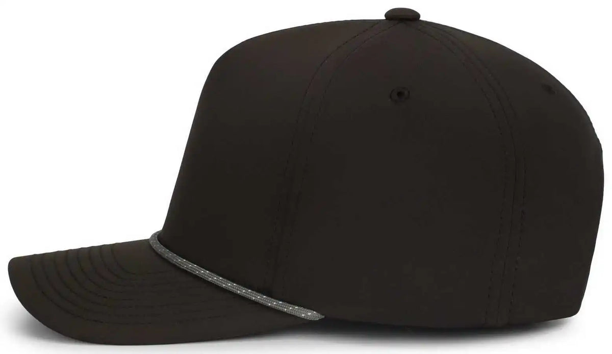 Pacific Headwear P421 Weekender Cap - Black Graphite White - 7’’ 7 7/8’’