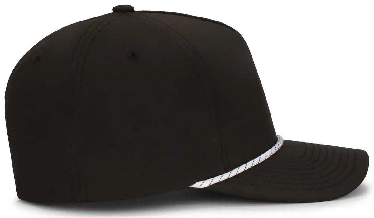 Pacific Headwear P421 Weekender Cap - Black White - 7’’ 7 7/8’’
