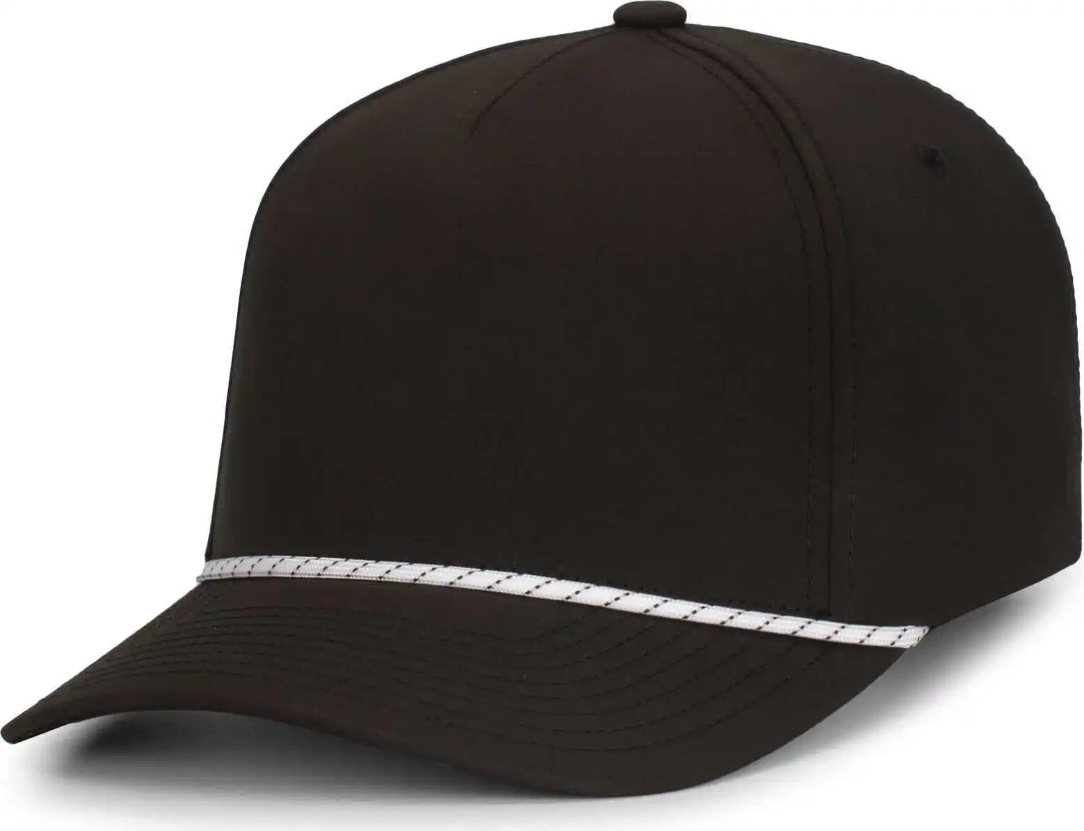 Pacific Headwear P421 Weekender Cap - Black White - 7’’ 7 7/8’’