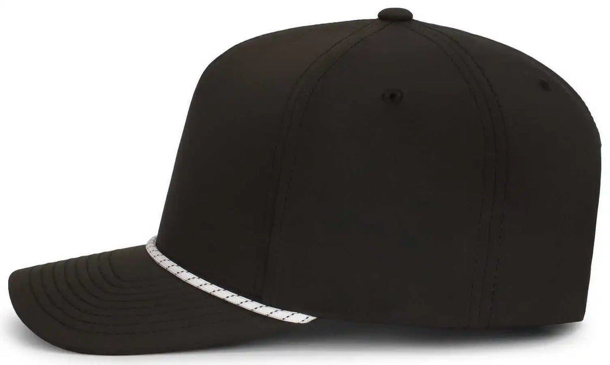 Pacific Headwear P421 Weekender Cap - Black White - 7’’ 7 7/8’’