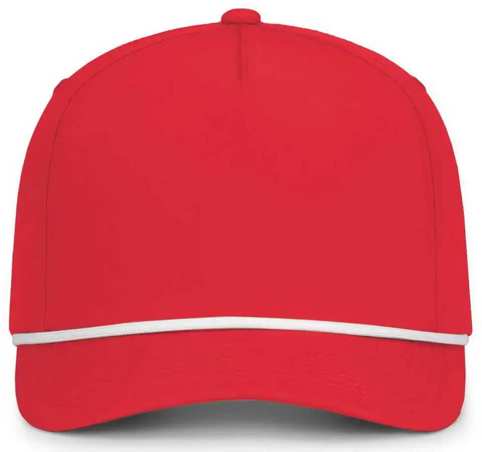 Pacific Headwear P421 Weekender Cap - Red White - 7’’ 7 7/8’’