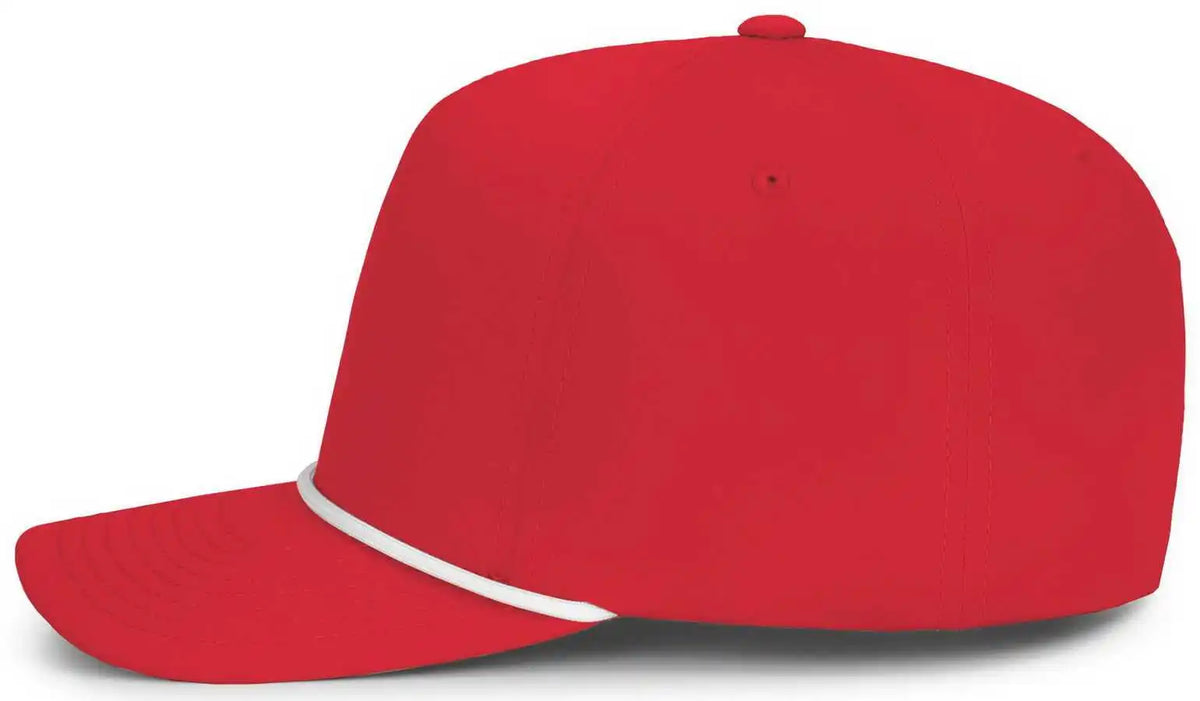 Pacific Headwear P421 Weekender Cap - Red White - 7’’ 7 7/8’’