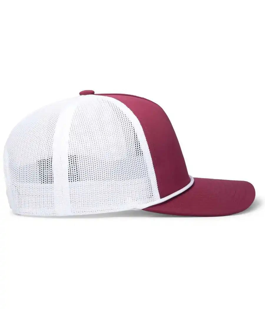 Pacific Headwear P423 Weekender Trucker Cap - Berry White - Cardinal / 7’’ 7 7/8’’