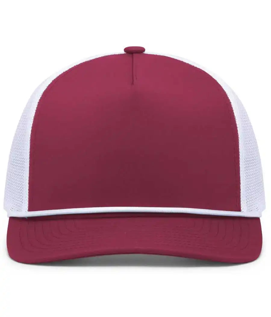 Pacific Headwear P423 Weekender Trucker Cap - Berry White - Cardinal / 7’’ 7 7/8’’