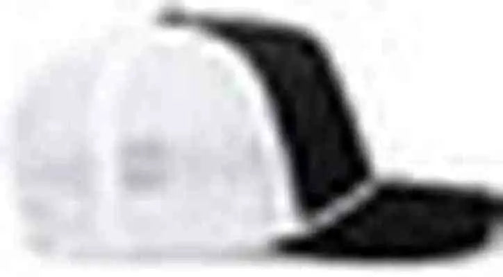 Pacific Headwear P423 Weekender Trucker Cap - Black White - 7’’ 7 7/8’’