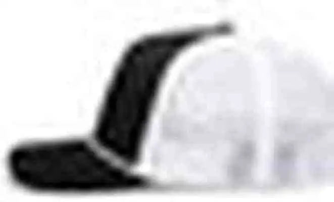 Pacific Headwear P423 Weekender Trucker Cap - Black White - 7’’ 7 7/8’’