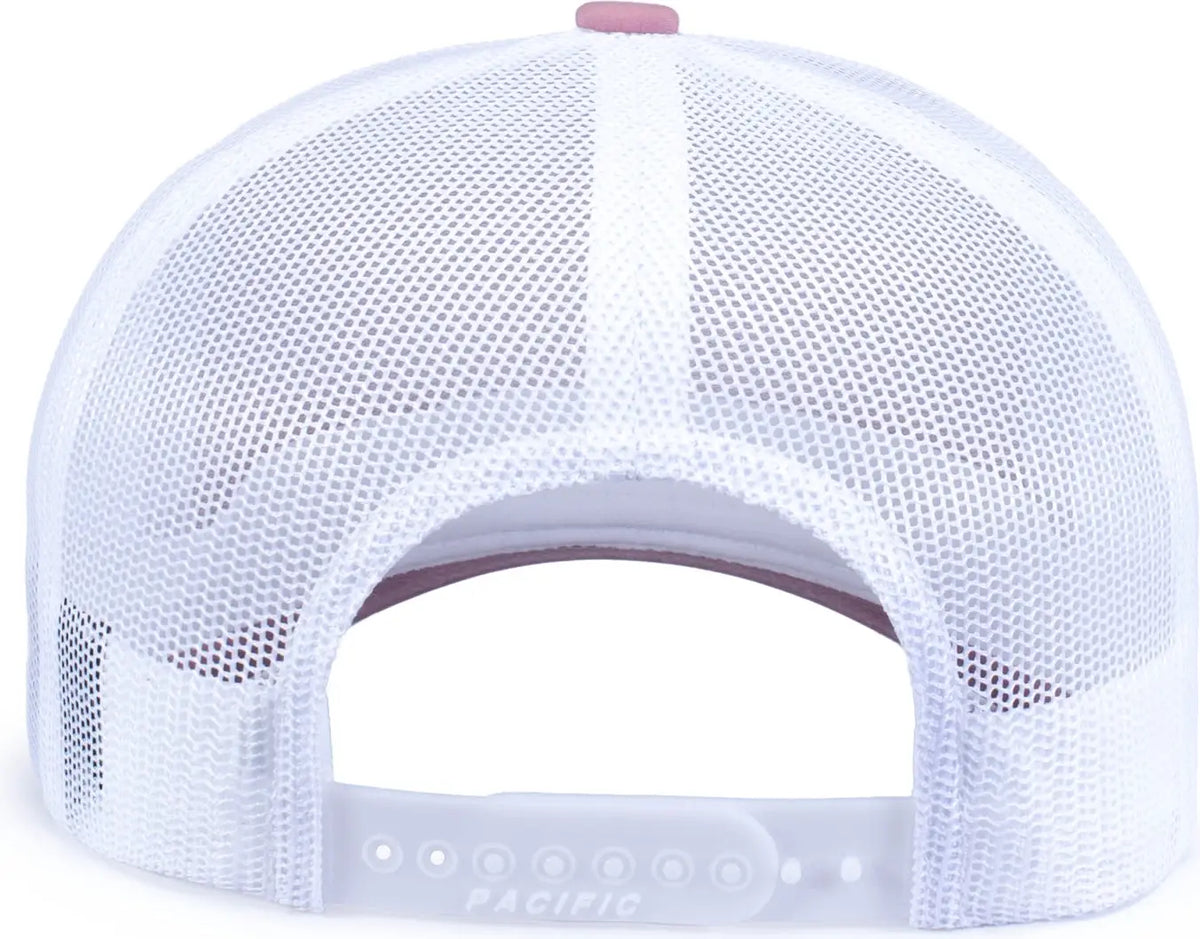 Pacific Headwear P423 Weekender Trucker Cap - Dusty Maroonuve White - one Size Fits Most