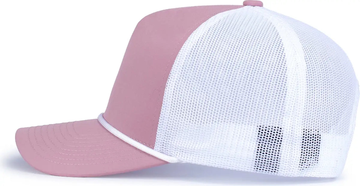 Pacific Headwear P423 Weekender Trucker Cap - Dusty Maroonuve White - one Size Fits Most