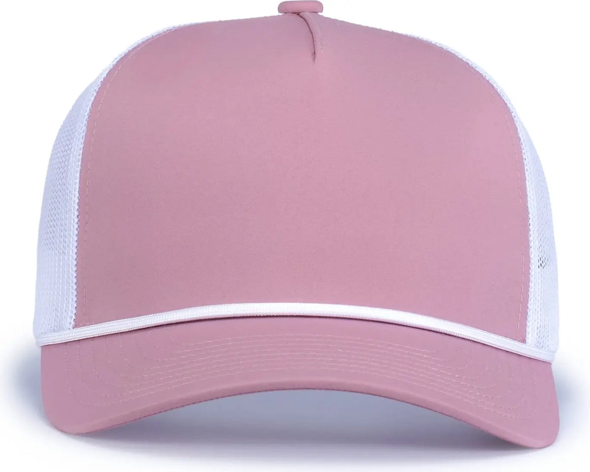 Pacific Headwear P423 Weekender Trucker Cap - Dusty Maroonuve White - one Size Fits Most