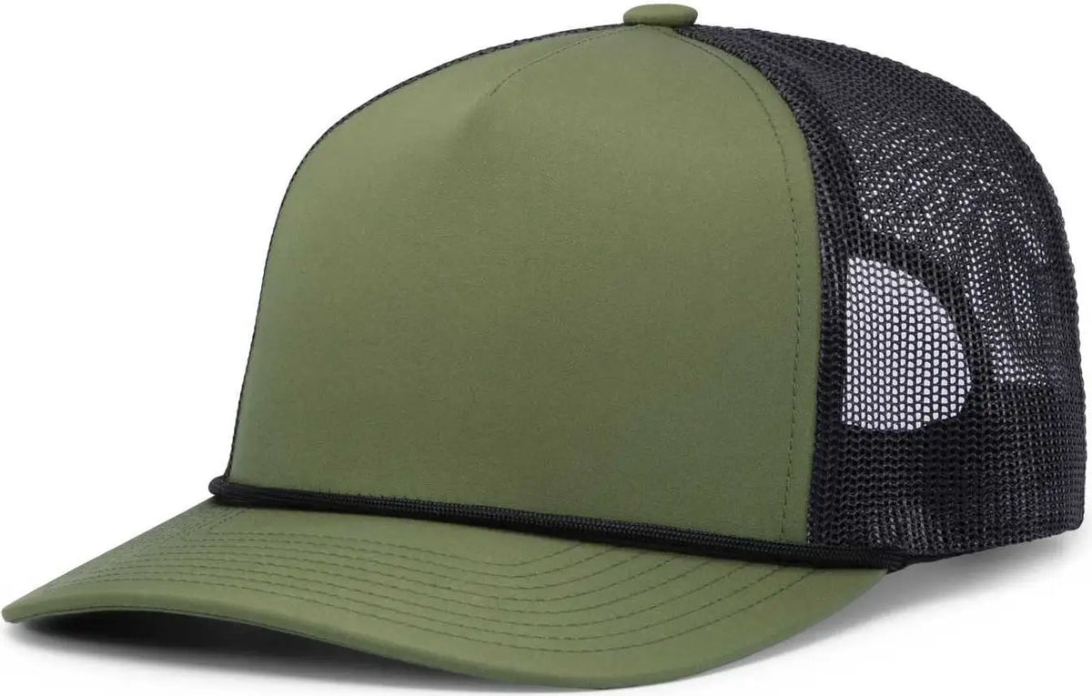 Pacific Headwear P423 Weekender Trucker Cap - Moss Lt Charcoal - 7’’ - 7 7/8’’