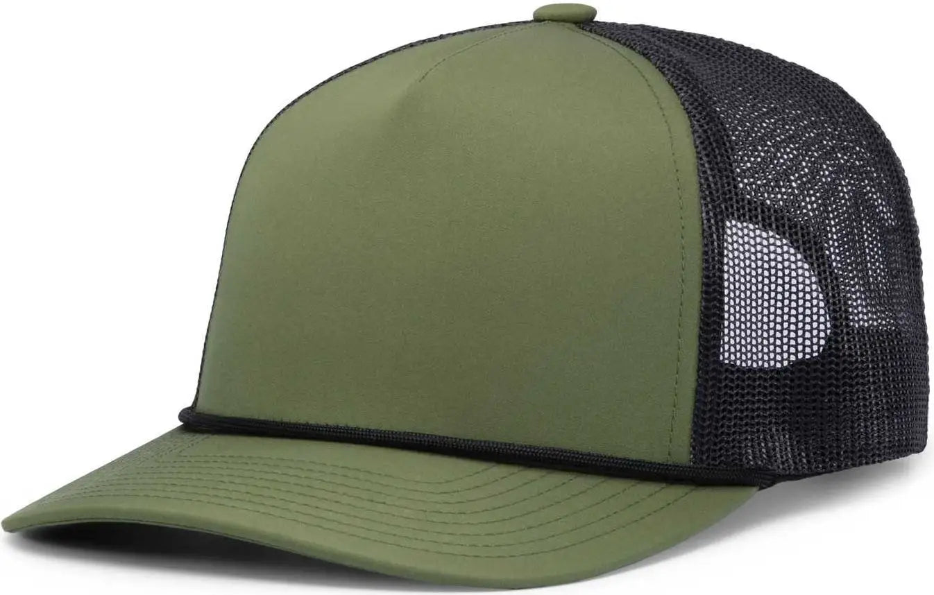 Pacific Headwear P423 Weekender Trucker Cap - Moss Lt Charcoal