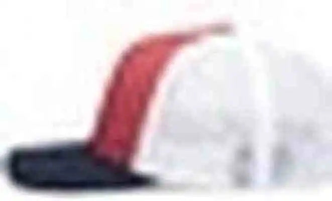 Pacific Headwear P423 Weekender Trucker Cap - Red White Navy - 7’’ 7 7/8’’