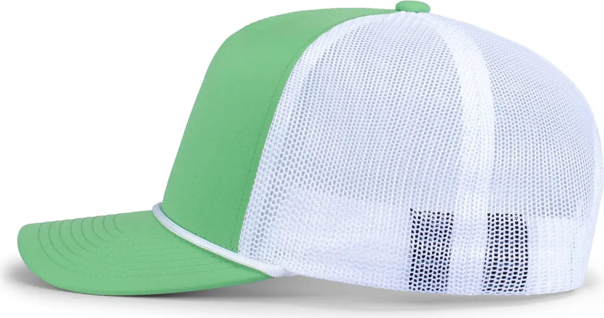 Pacific Headwear P423 Weekender Trucker Cap - Retro Green White