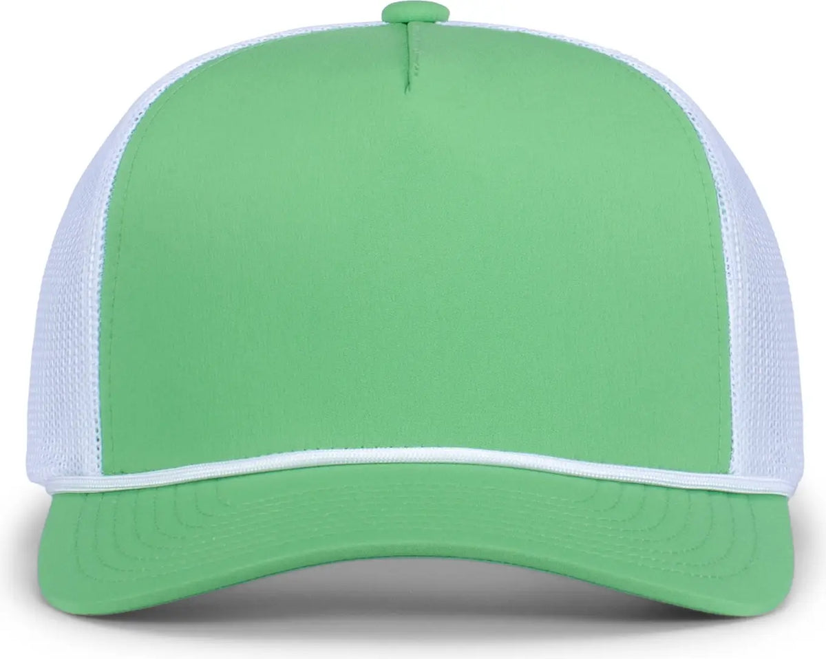 Pacific Headwear P423 Weekender Trucker Cap - Retro Green White