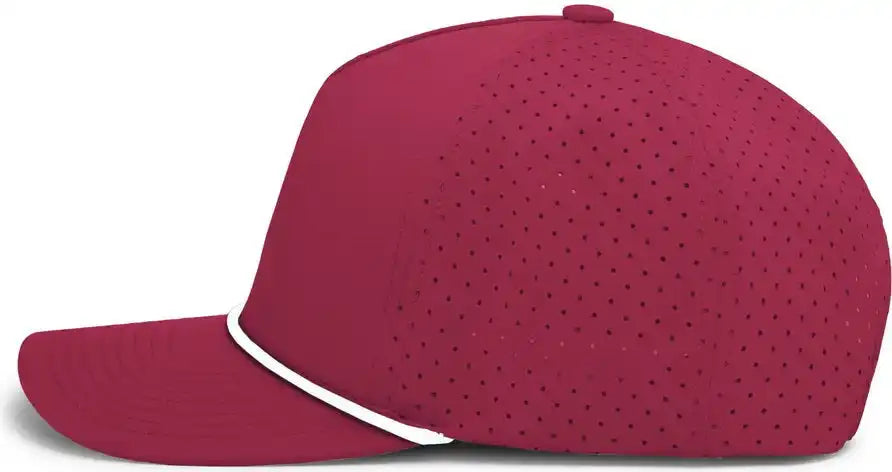Pacific Headwear P424 Weekender Perforated Snapback Cap - Berry White - Carinal / 7’’ 7 7/8’’
