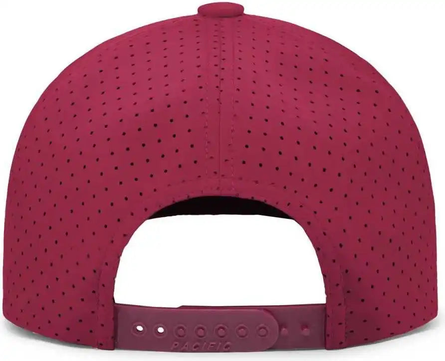 Pacific Headwear P424 Weekender Perforated Snapback Cap - Berry White - Carinal / 7’’ 7 7/8’’