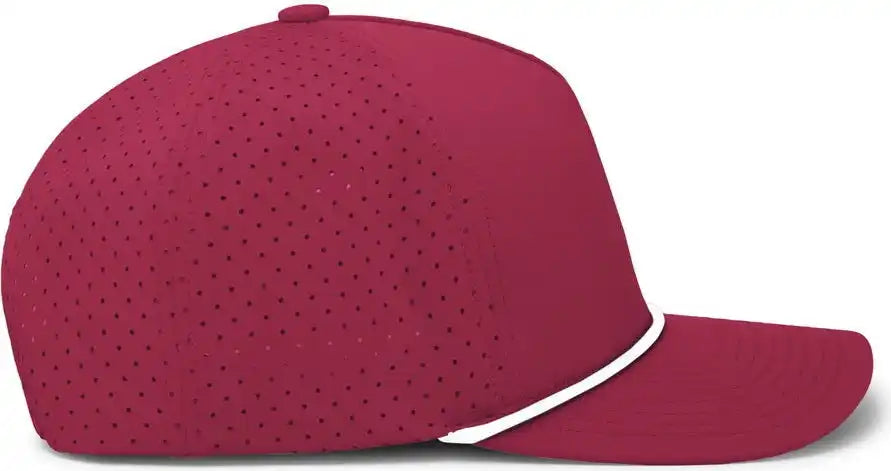 Pacific Headwear P424 Weekender Perforated Snapback Cap - Berry White - Carinal / 7’’ 7 7/8’’