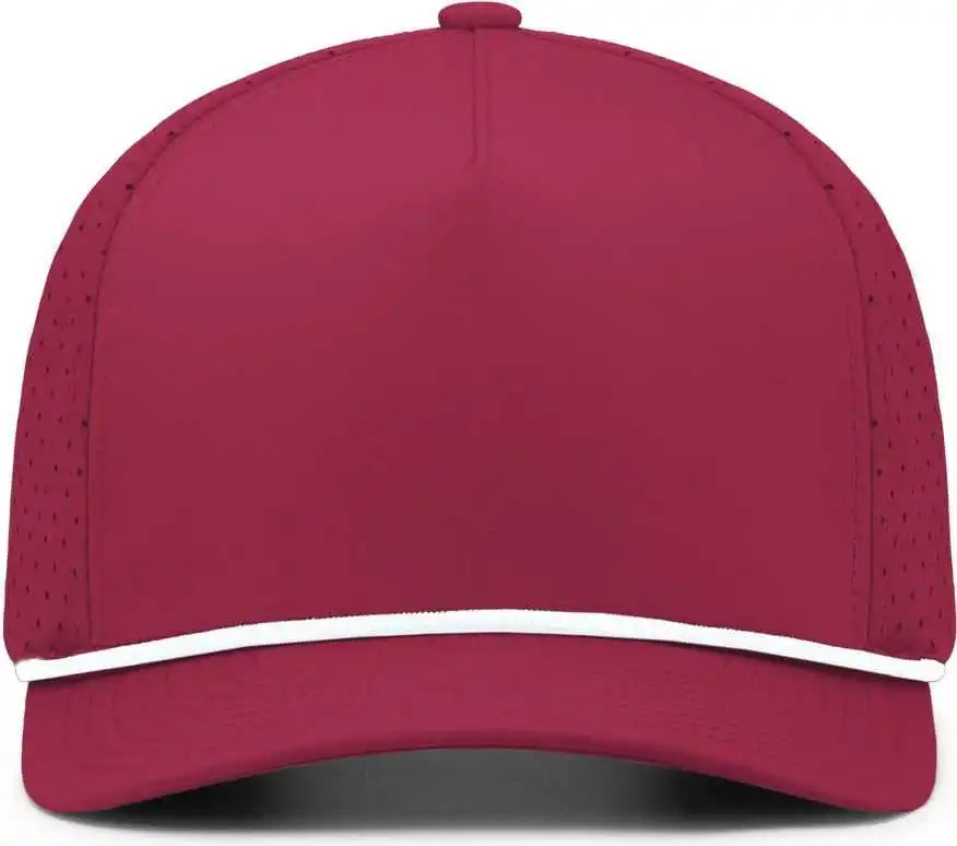 Pacific Headwear P424 Weekender Perforated Snapback Cap - Berry White - Carinal / 7’’ 7 7/8’’