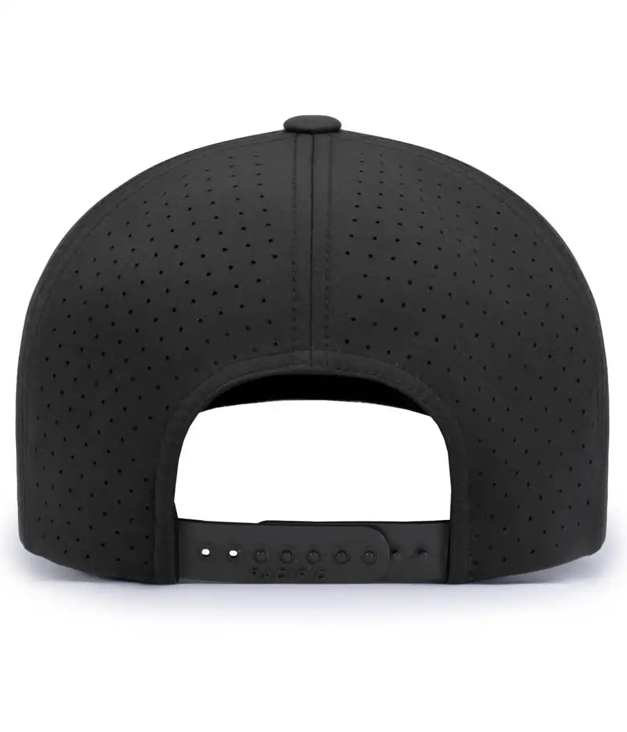 Pacific Headwear P424 Weekender Perforated Snapback Cap Black / 7’’ 7 7/8’’