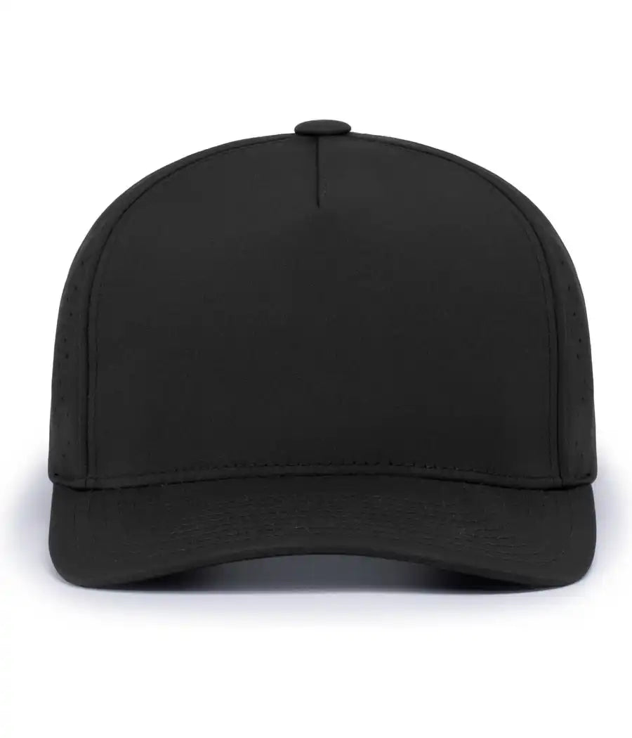 Pacific Headwear P424 Weekender Perforated Snapback Cap - Black - 7’’ - 7 7/8’’