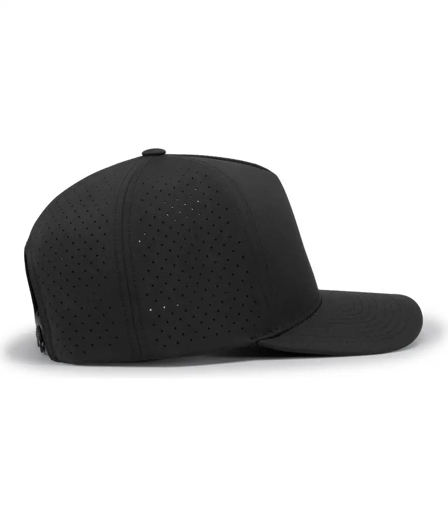 Pacific Headwear P424 Weekender Perforated Snapback Cap - Black - 7’’ - 7 7/8’’