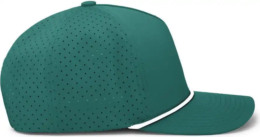 Pacific Headwear P424 Weekender Perforated Snapback Cap Dark Teal White / 7’’ 7 7/8’’