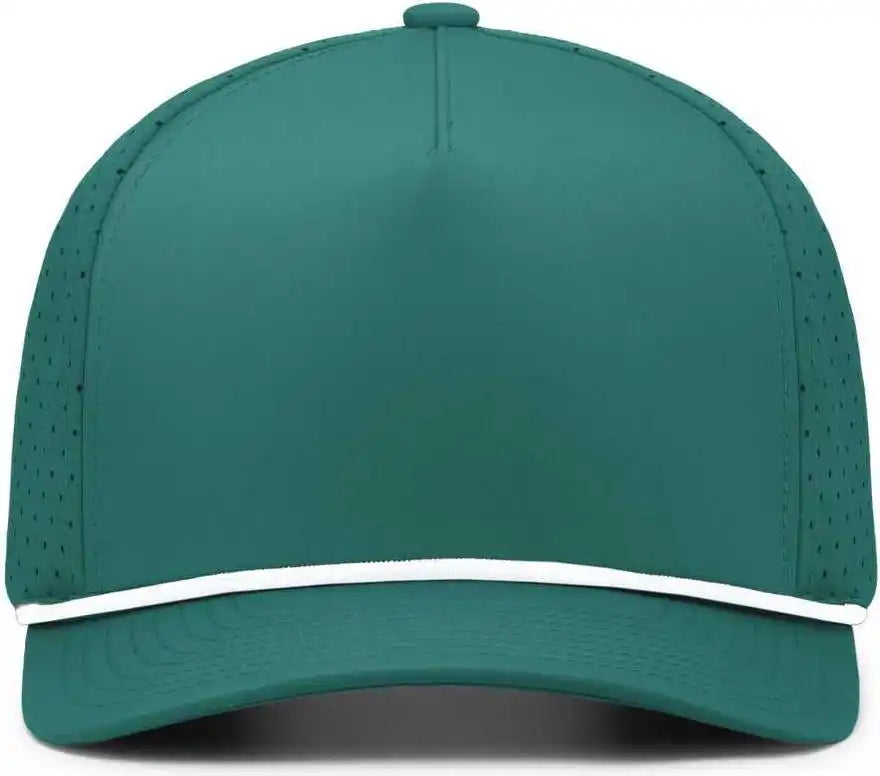 Pacific Headwear P424 Weekender Perforated Snapback Cap - Dark Teal White - 7’’ - 7 7/8’’
