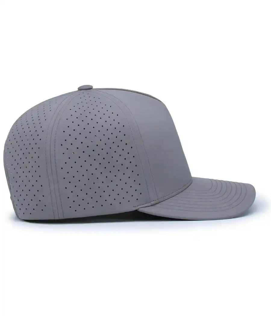 Pacific Headwear P424 Weekender Perforated Snapback Cap - Graphite - 7’’ - 7 7/8’’