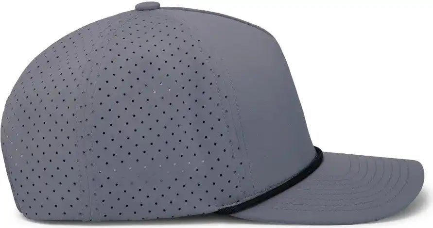 Pacific Headwear P424 Weekender Perforated Snapback Cap Graphite Black Dark Gray / 7’’ 7 7/8’’